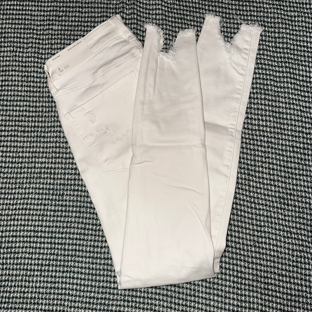 White Ripped Skinny Jeans - NWT
